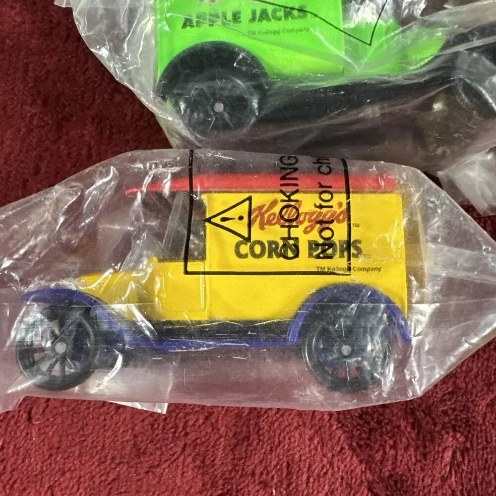 Matchbox Kelloggs Ford Delivery Trucks Lot 4 Cereal Promo Vintage New Bags